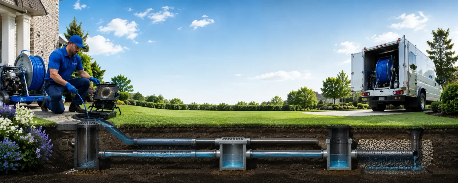 Outdoor drain cleaning information for New Ipswich, NH